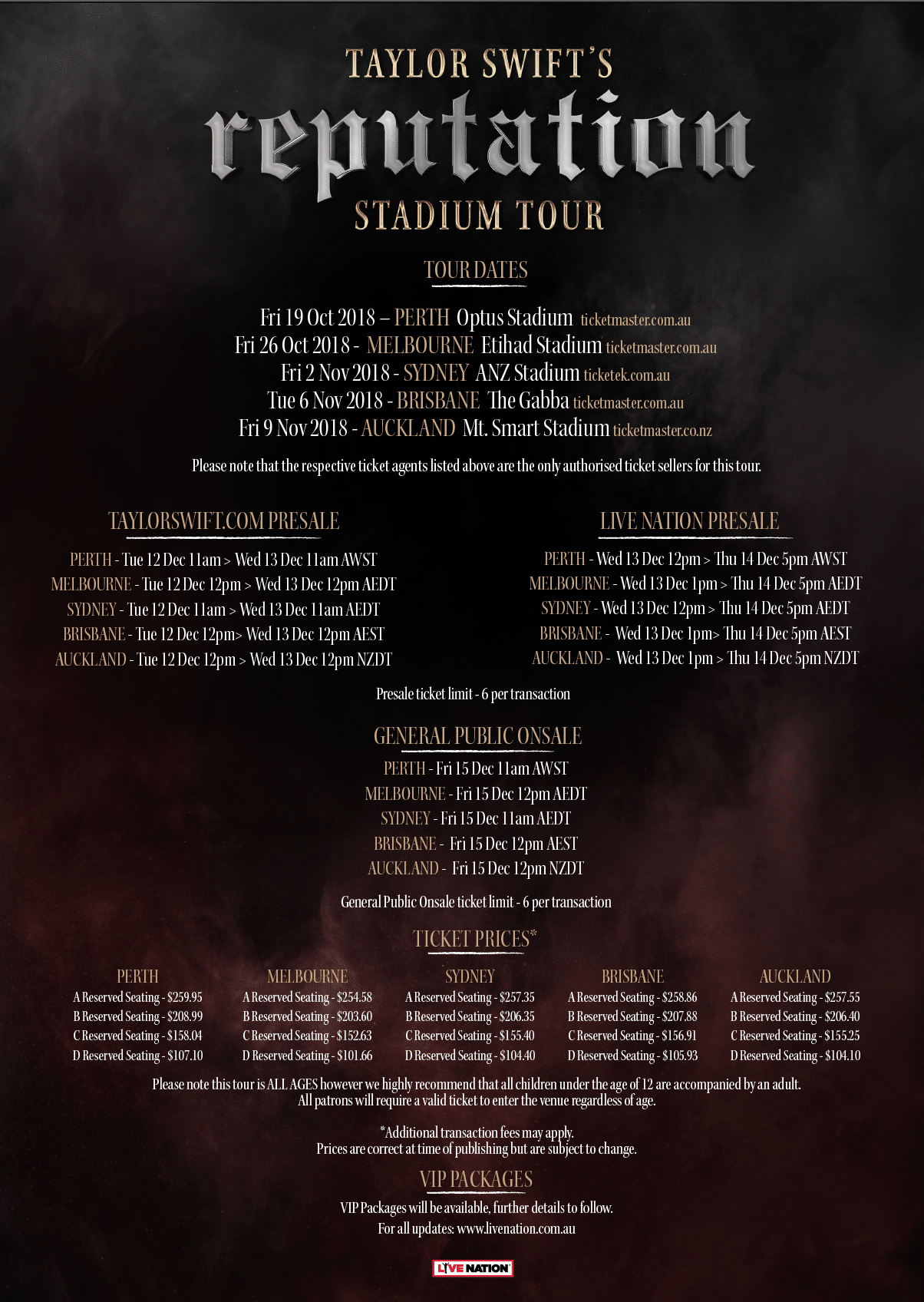 Taylor Swift Tour Schedule Examples And Forms
